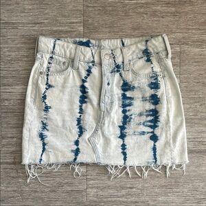 &Denim Bleach Denim Mini Skirt